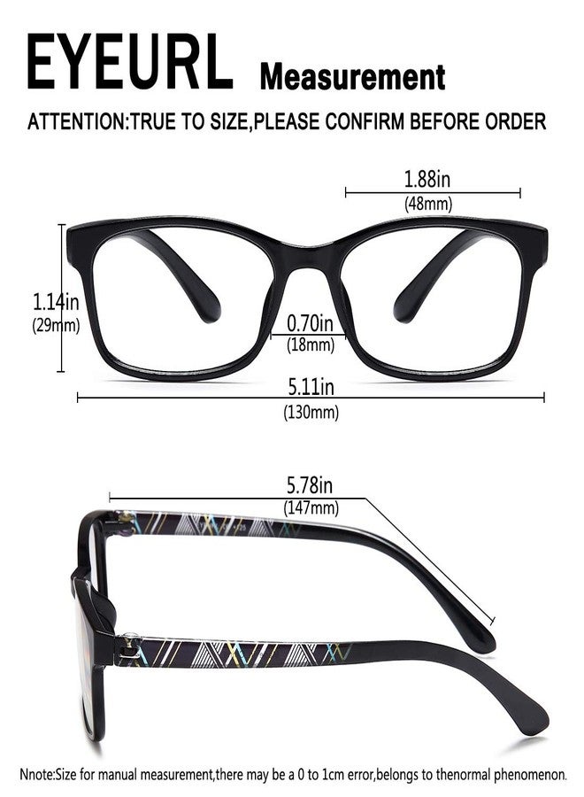 EYEURL Reading Glasse Blue Light Blocking - 2 Pack TR90 Computer Readers +2.5 Lightweight UV Protection - Image 2